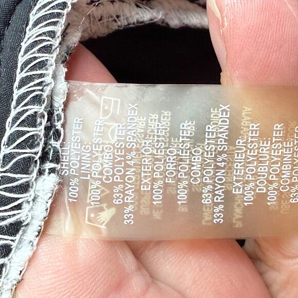 Karl Lagerfeld Paris Floral Pencil Skirt Women 10 Black White Lace Overlay Work - Picture 8 of 8